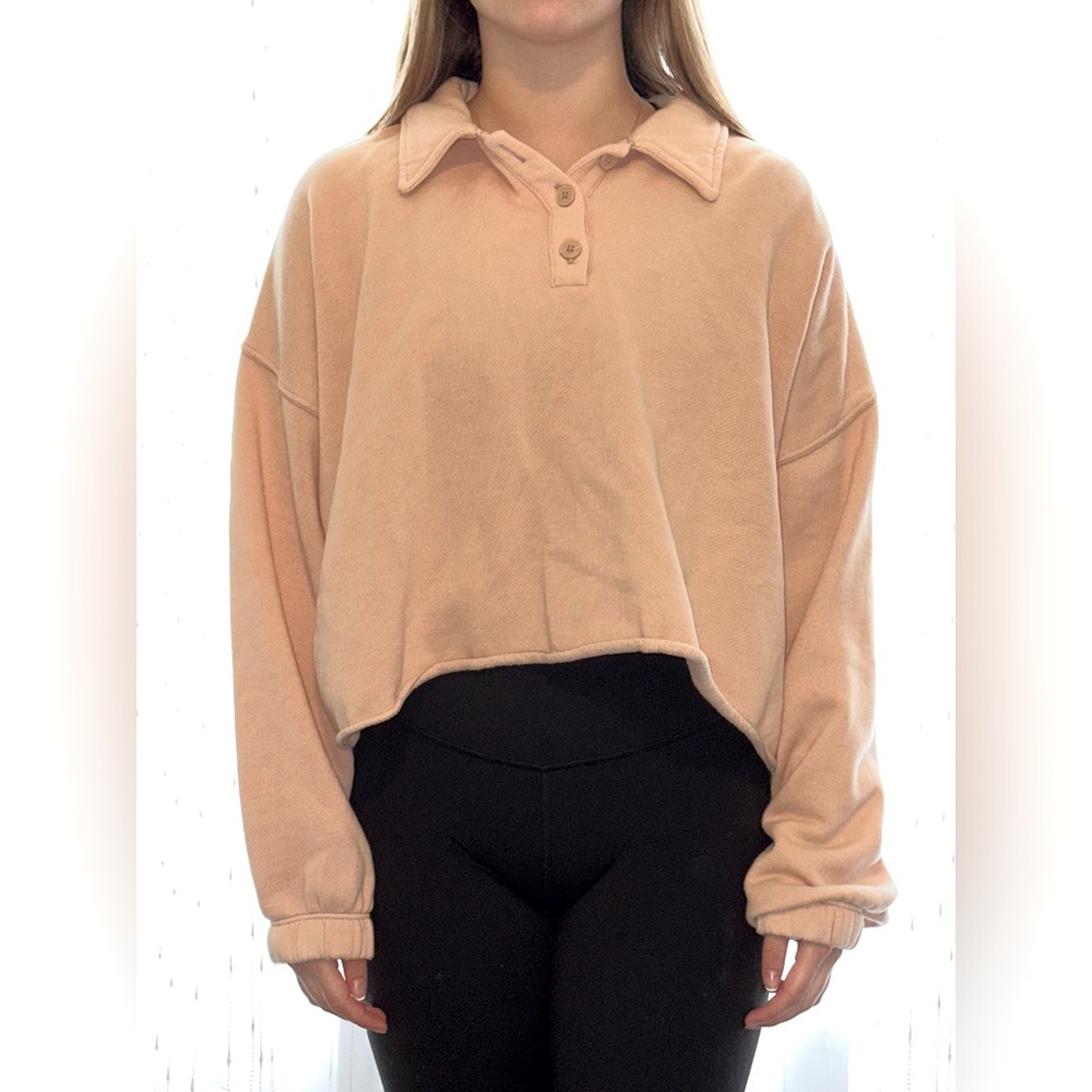 Aerie light pink cropped pullover (size S/P)